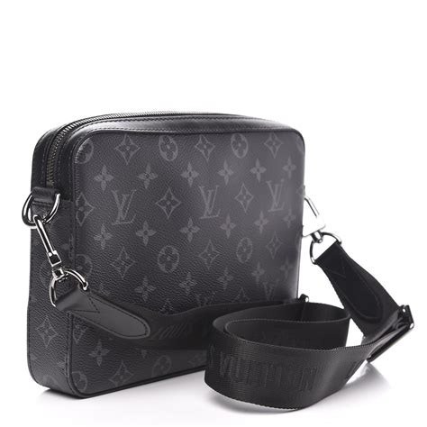 lv m68756|Louis Vuitton Trio Messenger Monogram Eclipse Reverse Gray.